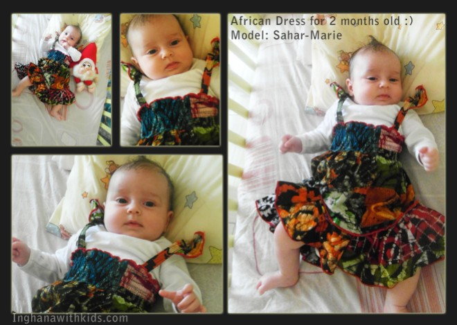 aafrika kangas, aafrika kleit, beebile, 2 kuune